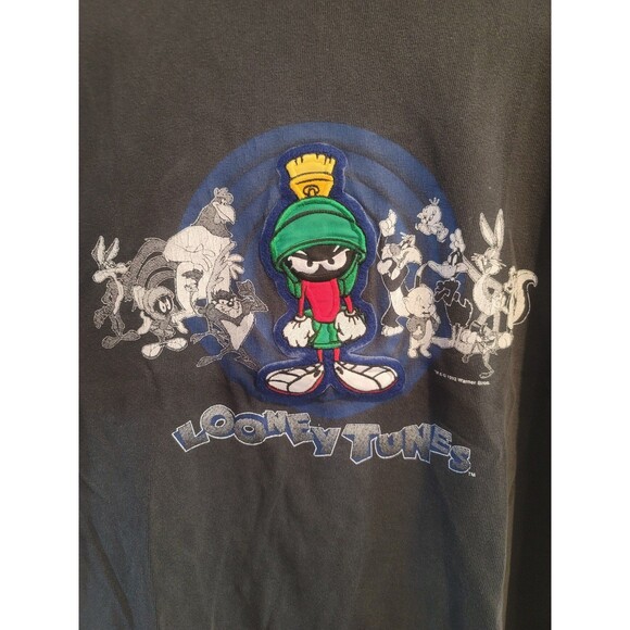 Vintage 1993 Embroide Warner Bros Looney Tunes Marvin the Martian T Shirt Large - Picture 2 of 10